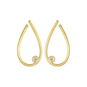Dulong Kharisma Moon øreringe Stor, 18k guld