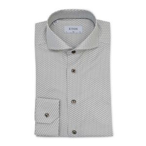 1000 03772 33 SLIM SHIRT | GREY PATTERN