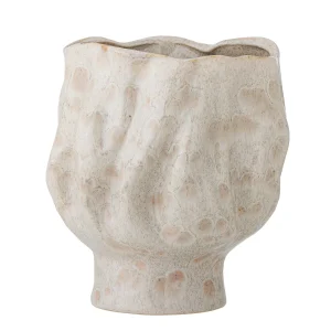 Bloomingville Adair Vase, Hvid, Stenhøj