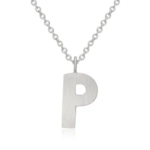 Dulong Letter halskæde - P, sølv