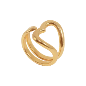 Jane Kønig Open Heart ring, Forgyldt sølv