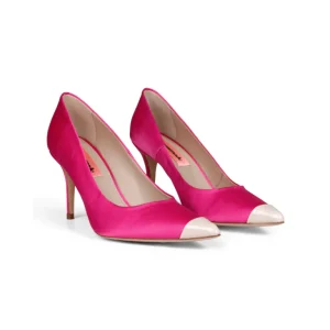 Pink Custommade Aljo Satin Stilet Med Hvid Lak